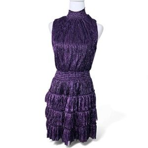 Elegant Purple Sleeveless Dress